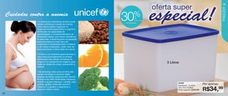 vitrine08-regiaoB_regiao B 6/11/12 8:39 AM Page 34




                                                                                                                                                                   35




                                                                                                                                                                   FREEZER
                                                                                                      %
       Cuidados contra a anemia
                                                • A anemia por deficiência de ferro pode
                                                causar problemas à saúde da criança,
                                                                                              30       de
                                                                                                       desconto
                                                                                              na Espaçosa

                                                como repercussões negativas no
                                                desenvolvimento psicomotor e cognitivo,
                                                diminuição na capacidade de
                                                aprendizagem, e comprometimento da
                                                imunidade celular, com menor resistência
                                                às infecções. A anemia grave na gestação
                                                está associada ao maior risco de
                                                morbidade e mortalidade fetal e materna
                                                e, em casos moderados, maior risco de
                                                parto prematuro e baixo peso ao nascer.

                                                • O ferro é um nutriente essencial para a
                                                vida e atua principalmente na síntese
                                                (fabricação) das células vermelhas do
                                                sangue e no transporte do oxigênio para
                                                todas as células do corpo, prevenindo a
                                                                                                                  3 Litros
                                                anemia.

                                                • Os alimentos mais ricos em ferro são
                                                carnes vermelhas e vísceras; feijão;
                                                vegetais de folhas verde escuras; farinha
                                                de trigo e de milho fortificadas; rapadura,
                                                melado e açúcar mascavo. Laranja, caju,
                                                                                                                         87433
                                                acerola, goiaba, limão são ricos em
                                                                                                                         Espaçosa - 3 Litros
                                                                                                                                                     Por apenas:
                                                vitamina C e ajudam o organismo a
                                                                                                                                                     R$34,99
                                                                                                                         23 x 14 x 12,8cm
                                                absorver melhor o ferro.                                                 Preço sugerido:   R$49,99
  34
 