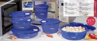 vitrine08-regiaoB_regiao B 6/11/12 8:40 AM Page 44




                                                                                                                                                                                                                                                                          45
       linha        Cristalwave                                                                                                                                                  1   86294                             4   86297




                                                                                                                                                                                                                                                                          MICRO-ONDAS
                                                                                                                                                                                     Aquecer Mimosa - 1 Litro              Cristalwave com Divisórias - 1,4 Litros
                                                                                                                                        1                                            12,6cm de diâm. x 14cm de alt.        26cm de diâm. x 6cm de alt.
                                                                                                                                                                                     Preço sugerido:   R$41,99             Preço sugerido:   R$64,99
                                                                                                                                                                                 2   86816                             5   86818
                                                                                                                                                                                     Cristalwave - 1 Litro                 Cristalwave - 2 Litros
                                                                                  Para aquecer no micro-ondas com
                                                                                  segurança, utilize a abertura da tampa
                                                                                                                                                                                     19,2cm de diâm. x 6,5cm de alt.       19cm de diâm. x 11,7cm de alt.
                                                                                  para liberar o vapor dos alimentos.                                                                Preço sugerido:   R$39,99             Preço sugerido:   R$49,99
                                                                                                                                                                                 3   86817                             6   86423
                                                                                                                                                                                     Cristalwave - 1,5 Litros              Cristalwave - 3 Litros
                                                                                                                                                                                     19,2cm de diâm. x 9cm de alt.         26cm de diâm. x 9cm de alt.
                                                                                                                                                    1 Litro                          Preço sugerido:   R$44,99                           R$72,99
                                                                                                                                                                                                                           Preço sugerido:
                                                                                                                                                                                                                           Por apenas: R$    49,
                                                                                                                                                                                                                                              99

                                                                                                                 2

                                                                                                                                                                         5

                                                                     1 Litro
                                                                                                                                                                                                                                                                 %
                                                                                                                     3
                                                                                                                                                                                                                                                 31                de
                                                                                                                                                                                                                                                                   desconto
                                                                                                                                                                                                                                                       na Cristalwave
                                                                                                                                                                                                                                                          3 Litros



                                                                   1,5 Litros
                                                                                                                                                              2 Litros


                                                                                                                                               4




                                                                                       1,4 Litros                                                                                                        3 Litros
                                                                                                                                                                             6
   44          Atenção: alimentos que contenham ou precisem de acréscimo de substâncias oleosas para serem aquecidos no micro-ondas, danificam o produto.
 