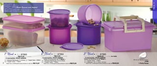 3

    BEA




                                                                                                                                                                                                                                                                BEA
                                Brinde Especial para Anfitriã
                                                                                                    5
    Veja como é fácil ganhar o BEA: Ofereça sua casa para uma Experiência
    TUPPERWARE e incentive as suas amigas a marcarem uma reunião também.


                                                                                 1


                                                                                                                                                                                                                                                        6




                            4                                                                              2                                                                          3




    1º Nível              • BEA 87993                                            2º Nível • BEA 87994                                                        3º Nível • BEA 87995
    Com uma reunião de R$375,00 em vendas                                        Com uma reunião de R$515,00 em vendas                                       Com uma reunião de R$695,00 em vendas ou mais
    e 2 marcações, VOCÊ GANHA:                                                   e 2 marcações, VOCÊ GANHA:                                                  e 2 marcações, VOCÊ GANHA:
                                                                                    Todos os produtos do 1º Nível +                                          Todos os produtos do 2º Nível +                                         Brinde de Agradecimento:
     1   1 Modular Retangular nº1 (2 litros)       3   1 Tupper Caixa - 2400ml       4   1 Modular Retangular nº2 (4,3 litros)                               5   1 Tupper Caixa - 1100ml
     2   1 Tupper Caixa - 1700ml                                                                                                                                                                                                                       87996
                                                                                     5   1 Tupper Caixa - 1100ml                                             6   1 Fabulosa - 31,7 x 19,5 x 16,7cm
2        Neste nível, a Anfitriã ganha esses produtos no valor de   R$174,97             Neste nível, a Anfitriã ganha esses produtos no valor de R$272,95       Neste nível, a Anfitriã ganha esses produtos no valor de R$450,93           1 Porta Facas
 