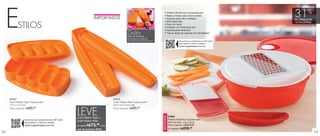 E                                                                                                                                                                                                      31%
                                                                                                                                                A Prática Dinâmica é composta por:
                                                                                                                                                • Base e tampa para micro-ondas
                                                                                                                                                • Suporte para ralo e fatiador                          de desconto
                                                                                                                                                • Mini dispenser

            STILOS
                                                                                                                                                                                                        na Prática Dinâmica
                                                                                                                                                • Ralo de metal
                                                                                                                                                • Fatiador em Policarbonato
                                                                                                                                                • Rampa para fatiar fino
                                                                                                  Grátis
                                                                                                  Guia de Receitas
                                                                                                                                                • Tábua rígida do suporte do ralo/fatiador

                                                                                                  na compra do conjunto.
                                                                                                  Mais opções de receitas e uso do produto.                        Aproxime seu smartphone do QR Code
                                                                                                                                                                   para assistir o vídeo ou acesse:
                                                                                                                                                                   www.tupperware.com.br




     87637                                                                           87672
     Sushi Maker Nigiri Tupperware®                                                  Sushi Maker Maki Tupperware®
     13,2 x 7,8 x 3cm                                                                20,8 x 6,6 x 3cm cada



                                                        LEVE
     Preço sugerido: R$ 50,00                                                        Preço sugerido: R$  50,00




                                                                                                                                              NOVIDADE
                                                        Sushi Maker Nigiri +                                                                             87606
                   Aproxime seu smartphone do QR Code                                                                                                    Prática Dinâmica Tupperware®
                                                        Sushi Maker Maki                                                                                 26cm de diâm. x 9cm de alt.
                   para assistir o vídeo ou acesse:
                   www.tupperware.com.br                            73,
                                                        por apenas R$
                                                                        00 o conj.                                                                       Preço sugerido: R$350,00
                                                        cód. do conjunto: 88152                                                                          Por apenas: R$ 239, 00

52                                                                                                                                                                                                                            53
 