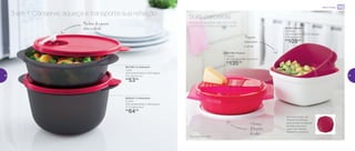 No micro-ondas, use
a tampa da Múltipla
posicionada na diagonal
da base, para que o
vapor seja liberado
durante o cozimento
*Não vai ao micro-ondas
Na hora de aquecer,
abra a válvula
Prepare,
armazene
e sirva
4 formas
diferentes
de ralar
Na hora de preparar, seja com a mão
ou no micro-ondas, conte com elas!
3 em 1: Conserve, aqueça e transporte sua refeição Suas parceiras
801346 | Cristalwave
1 Litro
22,6 comprimento X 20,6 largura
X 6,1 altura (cm)
R$
53,00
800424 | Cristalwave
2 Litros
22,8 comprimento X 19,2 largura
X 11,5 altura (cm)
R$
64,00
84163 | Múltipla
2,5 Litros
23,1 comprimento X 23,1 largura
X 14 altura (cm)
R$
109,00
801766 | Prática*
2 Litros
29,1 diâmetro X 8,2 altura (cm)
R$
135,00
Micro-ondas
48 49
 