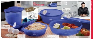 Micro-ondas
                                                                                                                          Para aquecer no micro-ondas com



                                                                              Nova cor                                    segurança, utilize a abertura da tampa
                                                                                                                          para liberar o vapor dos alimentos.                        Recomendado por




                                                         Leve
                                                                                                                                                86296
                                                                                                                                                Cristalwave 1500ml
                                                                                                                                                Preço sugerido:    R$40,99


                                                         Cristalwave
                                                         1000ml + 1500ml
                                                         por apenas


                                                         R$    52,99           o conjunto
                                                         Cód. do conjunto: 86406

                                                                                                  1500ml




 86294
 Aquecer Mimosa - 1000ml
 Preço sugerido:   R$38,99




                                                                                                                                                      1400ml
                             86295                                           1000ml         86297
                             Cristalwave 1000ml                                             Cristalwave com Divisórias - 1400ml                                      Atenção! Alimentos que contenham ou precisam de acréscimo de substâncias oleosas
                             Preço sugerido:   R$38,99                                      Preço sugerido:   R$59,99                                                   danificam o produto ao aquecer no micro-ondas. Não utilizar para fazer pipoca.
18                                                                                                                                                                                                                                                           19
 