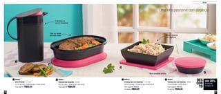 28 29
Servir
800614
Travessa Zen Line Quadrada - 1,75 Litro
20,5cm de comp. x 20,5cm de larg. x 6,5cm de alt.
Preço sugerido: R$69,30
Por apenas: R$55,00
3800663
Jarra Prelúdio - 1,7 Litro
20,1cm de comp. x 9,3cm de larg. x 23,8cm de alt.
Preço sugerido: R$85,20
1
2
4
1
3
800605
Travessa Oval Actualité - 2 Litros
32cm de comp. x 20cm de larg. x 8cm de alt.
Preço sugerido: R$69,00
2 800616
Travessa Zen Line Redonda - 520ml
15,1cm de diâm. x 4,9cm de alt.
Preço sugerido: R$37,30
Por apenas: R$26,50
4
até 28%
de desconto
na página 29
DES
CON
TO
Uma linha para servir com elegância
Serve e conserva
com elegância
Pode ser levada
ao micro-ondas
Praticidade ao
servir e transportar
Serve pequenas porções
 