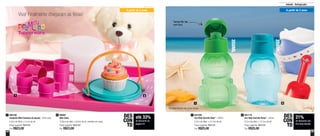 54 55
Infantil - Refrigerador
Viva! Finalmente chegaram as férias!
350ML
350ML
Tampa flip-top
com bico
A partir de 2 anos A partir de 2 anos
1
1
2
2
*Eco Kids Garrafa não vai ao freezer
89809
Mini Cake
15,8cm de diâm. x 8,6cm de alt. (medida com alça)
Preço sugerido: R$34,00
Por: R$23,00
2 801006
Eco Kids Garrafa Dino* - 350ml
8,7cm de diâm. x 15,7cm de alt.
Preço sugerido: R$32,00
Por: R$25,00
1800108
Conjunto Mini Canecas (5 peças) - 40ml cada
4,2cm de diâm. x 4,1cm de alt.
Preço sugerido: R$34,60
Por: R$23,00
1 891116
Eco Kids Garrafa Peixe* - 350ml
8,7cm de diâm. x 15,7cm de alt.
Preço sugerido: R$32,00
Por: R$25,00
2
21%
de desconto nas
Eco Kids Garrafa
DES
CON
TO
até 33%
de desconto na
página 54
DES
CON
TO
 