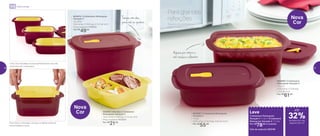 24%de desconto nas
páginas 1 e 2
até
802668 | Cristalwave
Retangular Geração II
1,7 Litro
23,8 comp. X 15,8 larg.
X 9,5 alt. (cm)
Por: R$
61,00
802669 | Cristalwave Retangular
Geração II
1 Litro
23,8 comp. X 15,8 larg. X 6,5 alt. (cm)
Por: R$
55,00
Leve
Cristalwave Retangular
Geração II 1 Litro + Cristalwave
Retangular Geração II 1,7 Litro
Por: R$
78,00 o conjunto
Cód. do conjunto | 802746
Nova
CorAlguns minutinhos no
micro-ondas e pronto!
Para grandes
refeições
Aquece por inteiro e
não resseca o alimento
802659 | Bandeja Cristalwave
Retangular Geração II
19,8 comp. X 14,8 larg. X 5,4 alt. (cm)
Preço sugerido: R$28,00
Por: R$
21,00
802670 | Cristalwave Retangular
Geração II
2,3 Litros
23,8 comp. X 15,8 larg. X 12,7 alt (cm)
Preço sugerido: R$69,00
Por: R$
49,00
Tampa com aba,
para não se queimar
Uma única bandeja encaixa perfeitamente nos três
tamanhos de Cristalwave
Para retirar a bandeja, coloque os dedos sobre as
extremidades e puxe
Nova
Cor até
de desconto nas
páginas 36 e 37
Micro-ondas
32%
36 37
 