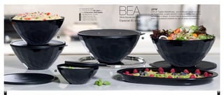 68 69
4º Nível • 801556
Com uma experiência de R$ 1.340,00 em
vendas e 2 marcações, VOCÊ GANHA:
	 1 Bandeja Premier 1,2L Onix
	 2 Tigelas Prisma 2L Onix
	 2 Tigelas Prisma 3,5L Onix
	 1 Tigela Prisma 500ml Onix
1
2
3
4
1
4
2
3
2016
Com as Tigelas Maravilhosas, que continuam sendo sucesso
na Tupperware, surgem também novos produtos, com novas
tecnologias e design. A Linha Prisma representa a beleza, o
estilo e a qualidade presente na vida de todos os brasileiros.
 