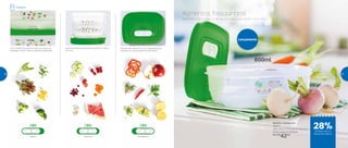 803253 | Ventsmart
800ml
18,8 comp. X 14,2 larg. X 7 alt. (cm)
Preço sugerido: R$59,00
Por: R$
42,00
Lançamento
Aproveite todo o sabor e não se preocupe, eles duram muito mais.
Alimentos fresquinhos!
Com padrão de grade na base, que ajuda na
passagem de ar, mesmo quando empilhados
Fáceis de serem guardados, encaixe um dentro
do outro
Sistema de saída de ar com 3 posições, que
auxiliam na conservação dos alimentos
Aberto Fechado Semiaberto
800ml
Geladeira
de desconto no
Ventsmart 800ml
28%
26 27
 