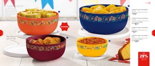 550ml
1,3L
2,5L
4,3L
2 | 803124 | Tigela Toque Mágico
4,3 Litros
27,5 comp. X 26,7 larg. X 12,7 alt. (cm)
Preço sugerido: R$86,00
Por: R$
61,00
4 | 803125 | Tigela Toque Mágico
550ml
15,2 comp. X 14,8 larg. X 6,9 alt. (cm)
Preço sugerido: R$41,00
Por: R$
29,00
3 | 803122 | Tigela Toque Mágico
1,3 Litro
19 comp. X 19,4 larg. X 9,4 alt. (cm)
R$
57,00
1 | 803123 | Tigela Toque Mágico
2,5 Litros
25,5 comp. X 26 larg. X 12,5 alt. (cm)
R$
74,00
2
4
1
3
Novidades
É tudo de bom!
Tampa fecha com
apenas um toque
Tem milho, doce de
abóbora, bolo de fubá
e pamonha para todos.
Muitas delícias juninas
para encantar seus
convidados.
Servir
até
de desconto na
página 35
29%
34 35
 