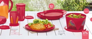 Pratos se encaixam para
facilitar a organização
e o transporte
Hora de servir
a milanesa no
capricho!
802924 | Prato Outdoor
24,7 diâm. X 2 alt. (cm)
1 Por: R$
29,00
4 Por: R$
21,00 cada
Cód. para 4 Pratos Outdoor | 803269
803194 | Tigela Outdoor
1,5 Litro
17,3 diâm. X 12 alt. (cm)
Preço sugerido: R$58,00
Por: R$
42,00
Nova
Cor
Lançamento
de desconto nas
páginas 12 e 13
até
Milanesa sem Bagunça
27%
12 13
 