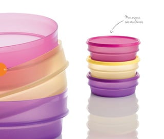 Mais espaço,
são empilháveis
60
 