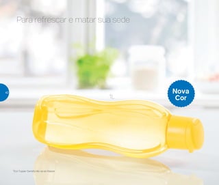 Para refrescar e matar sua sede
Nova
Cor
*Eco Tupper Garrafa não vai ao freezer
1L
42
 