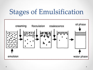 Stages of Emulsification
 