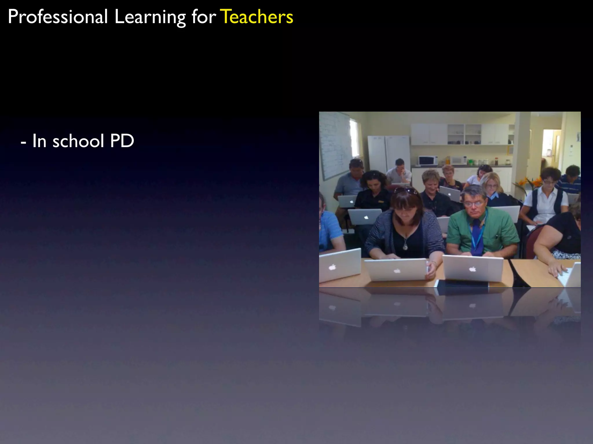 Professional Learning for Teachers




 - In school PD
 