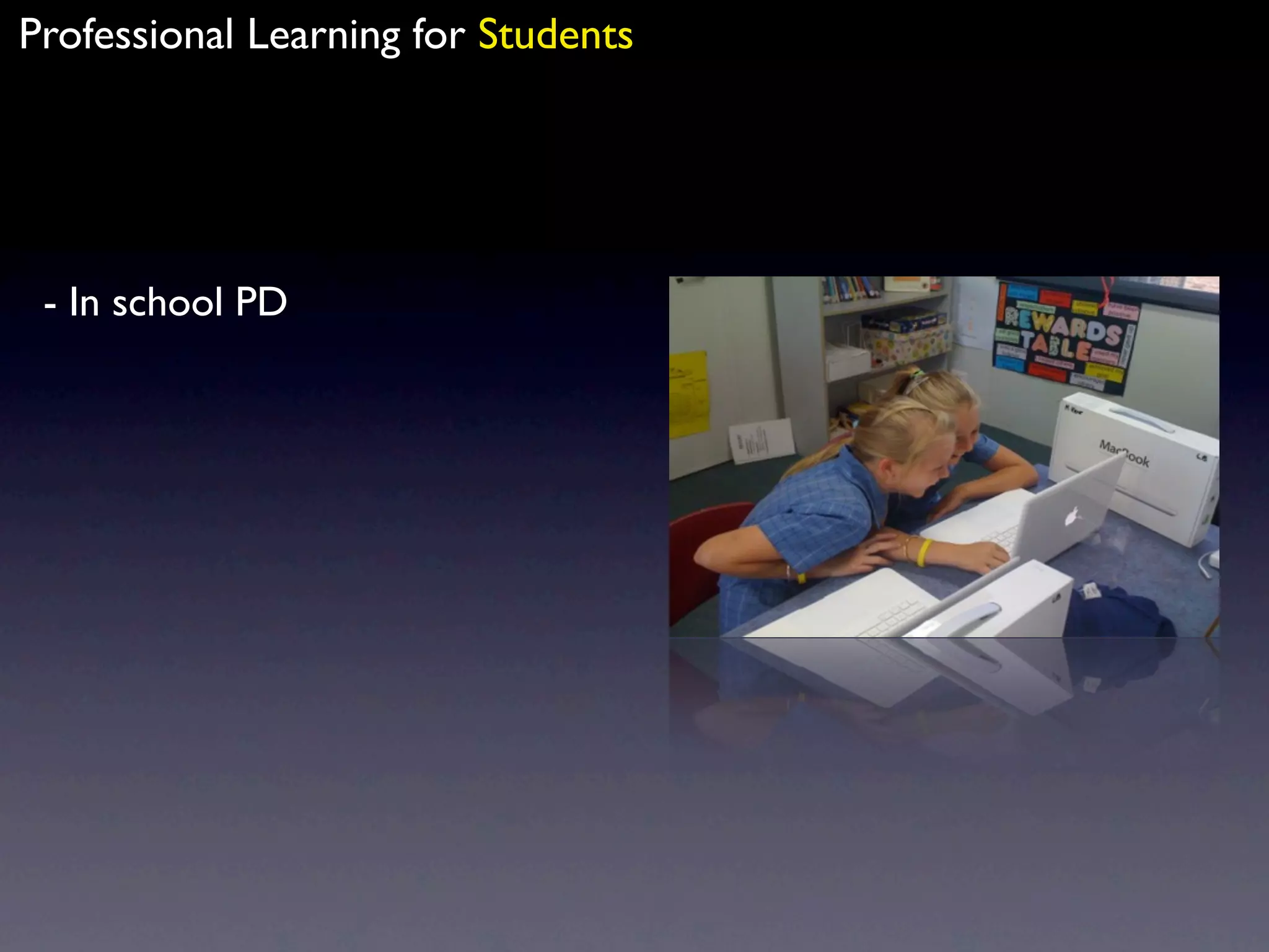 Professional Learning for Students




 - In school PD
 