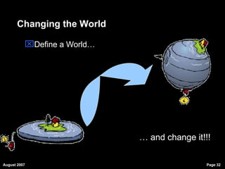 Changing the World Define a World… …  and change it!!! 