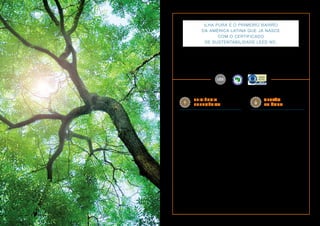 Ilha Pura é o primeiro bairro 
da América Latina que já nasce 
com o certificado 
de sUstentabilidade Leed ND. 
Os futuros moradores do Bairro Ilha Pura conviverão em um espaço com múltiplas soluções em sustentabilidade, de 
acordo com os mais altos padrões internacionais. Ilha Pura é o primeiro bairro a receber o Certificado de Sustentabilidade 
LEED ND na América Latina, concedido pelo Green Building Council, e a certificação AQUA Bairros e Loteamentos 
no Rio de Janeiro, além de ter todos os condomínios certificados com o Selo AQUA Habitacional e o Selo Casa Azul 
de Construção Sustentável. 
EFICIÊNCIA 
ENERGÉTICA 
GESTÃO 
DA ÁGUA 
• Sistema de iluminação eficiente para as áreas comuns: 
halls dos pavimentos, áreas externas e garagens, através 
do uso de lâmpadas de baixo consumo e automação; 
• Vagas de bicicletas; 
• Vagas para veículos elétricos com recarregadores; 
• Infraestrutura para sistema solar de aquecimento de água; 
• Elevadores eficientes com sistema regenerativo 
de energia; 
• Telhado Verde – melhora o conforto térmico, 
contribui para a redução da poluição ambiental 
e reduz o efeito de ilha de calor do bairro; 
• Vidros eficientes nas fachadas proporcionam 
o conforto térmico nos apartamentos, reduzindo 
a necessidade do uso de ar-condicionado; 
• Sistema de aquecimento a gás nas piscinas; 
• Sistema setorizado de pressurização de água, que 
economiza energia. 
• Dispositivos economizadores de vazão 
de água nas torneiras; 
• Bacias sanitárias com duplo acionamento; 
• Hidrômetros com medição individualizada 
de água; 
• Torneiras com fechamentos automáticos 
nas áreas comuns decoradas; 
• Reuso da água proveniente de chuveiros 
e lavatórios para abastecimento das 
bacias sanitárias; 
• Reuso da água pluvial. 
Imagem meramente ilustrativa. Ver informações complementares e relevantes na parte final deste material. 
 