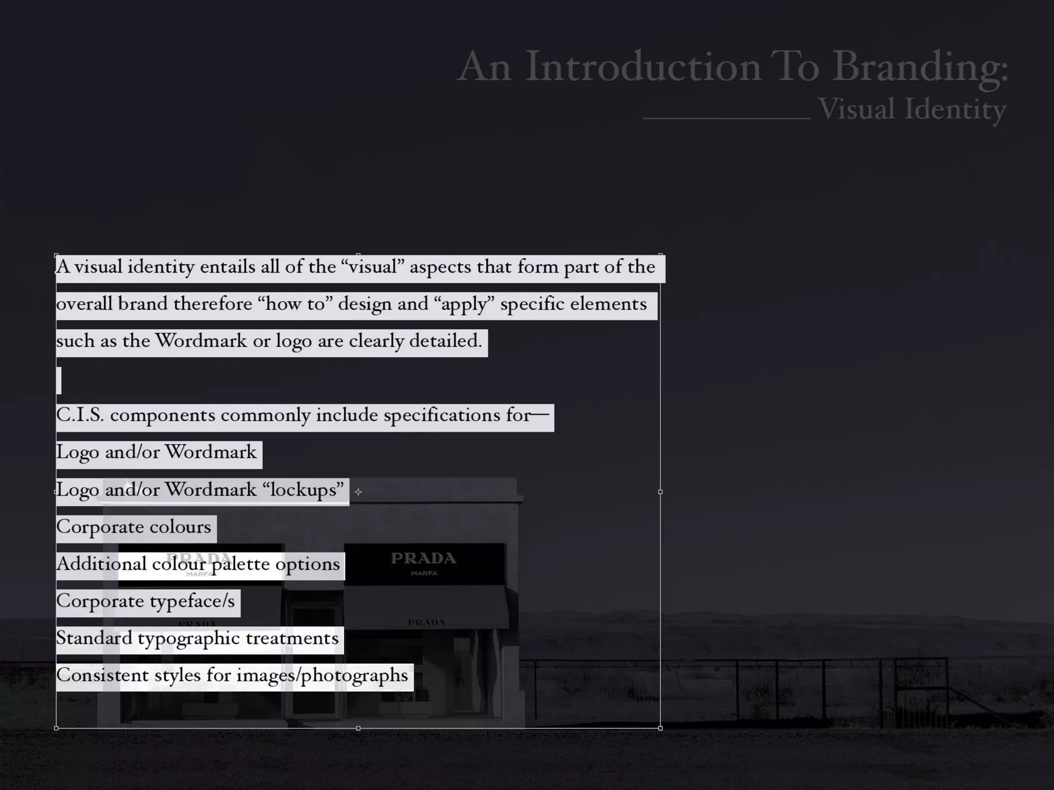 Introduction To Branding: Identity