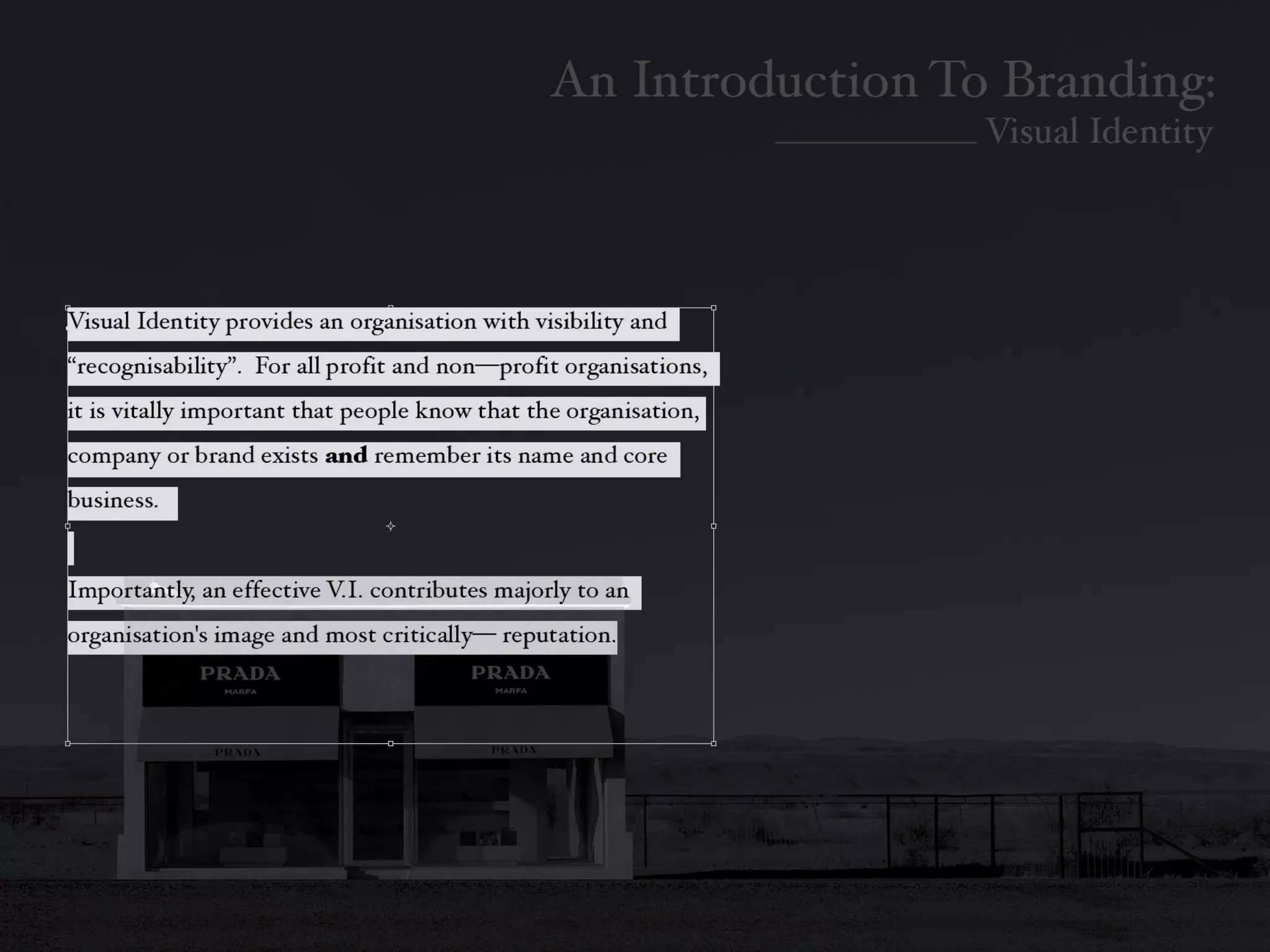 Introduction To Branding: Identity