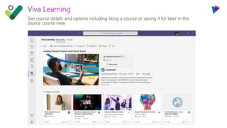 See course details and options including liking a course or saving it for later in the
source course view
 