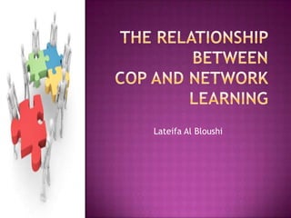 The relationship betweenCop and Network learning Lateifa Al Bloushi 