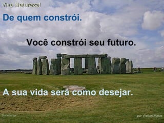 De quem constrói. Você constrói seu futuro. A sua vida será como desejar. Viva Natureza! por Welton Matos Stonehenge 