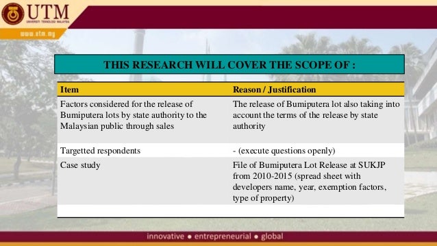 The Exemption Factors of Bumiputera Lot for Malaysian Public