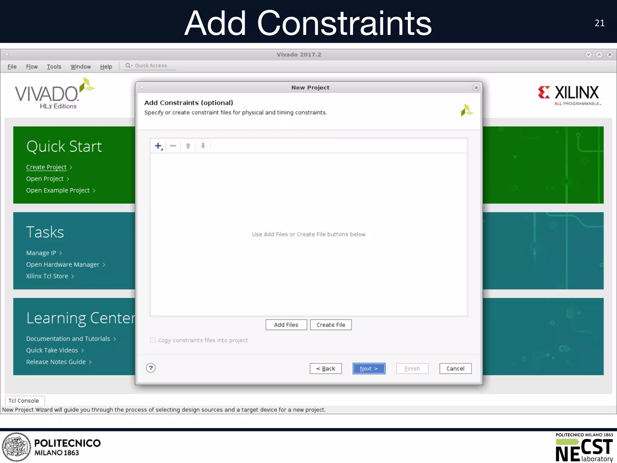 Add Constraints
• text
 