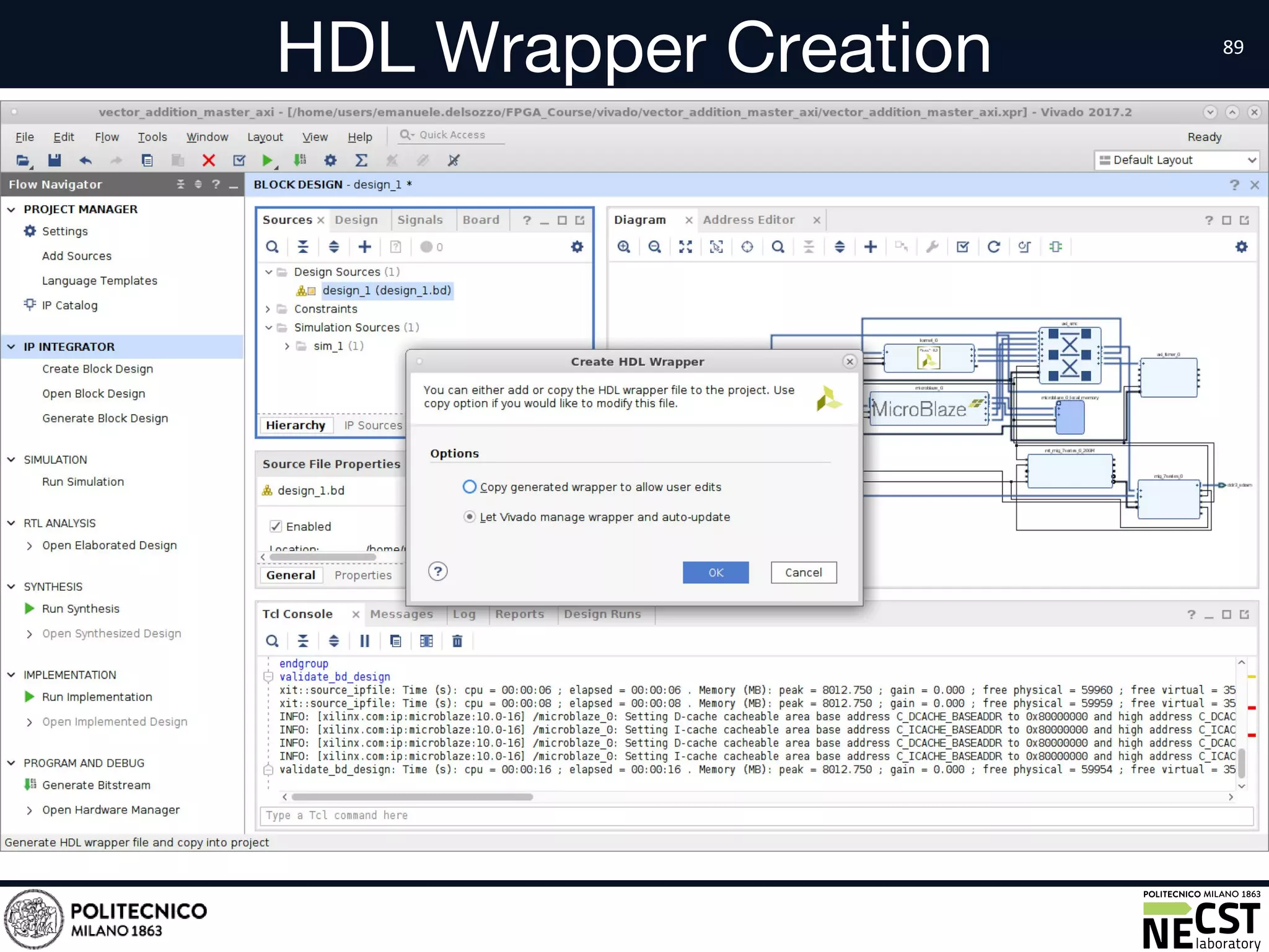 HDL Wrapper Creation
• text
 