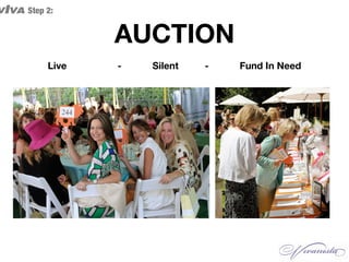 AUCTION
Live - Silent - Fund In Need
VIVA Step 2:
 
