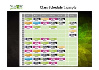 Class Schedule Example
 