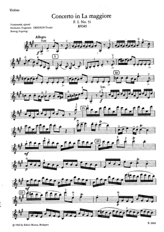 Vivaldi violino concerto em re menos