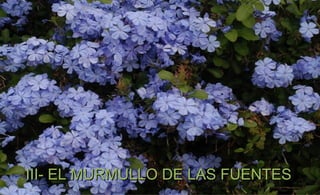 III- EL MURMULLO DE LAS FUENTES
 