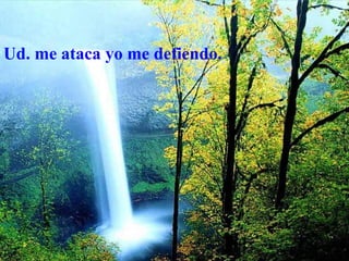 Ud. me ataca yo me defiendo.
 
