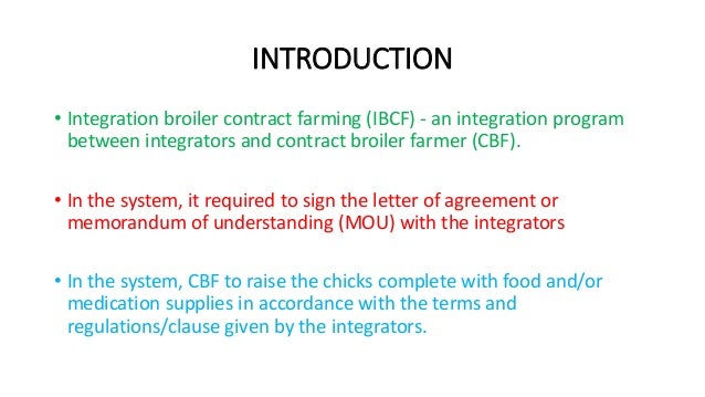 broiler contract dissertation farming
