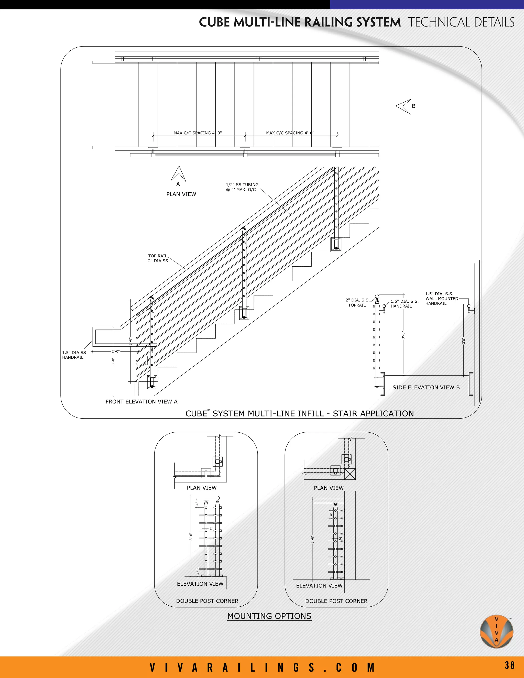 Exterior Railing, Balcony Railing, Deck Railing - Vivarailings.com