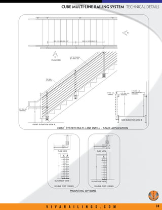 Square Railing Details Exterior Railing, Balcony Railing, Deck Railing - Vivarailings.com