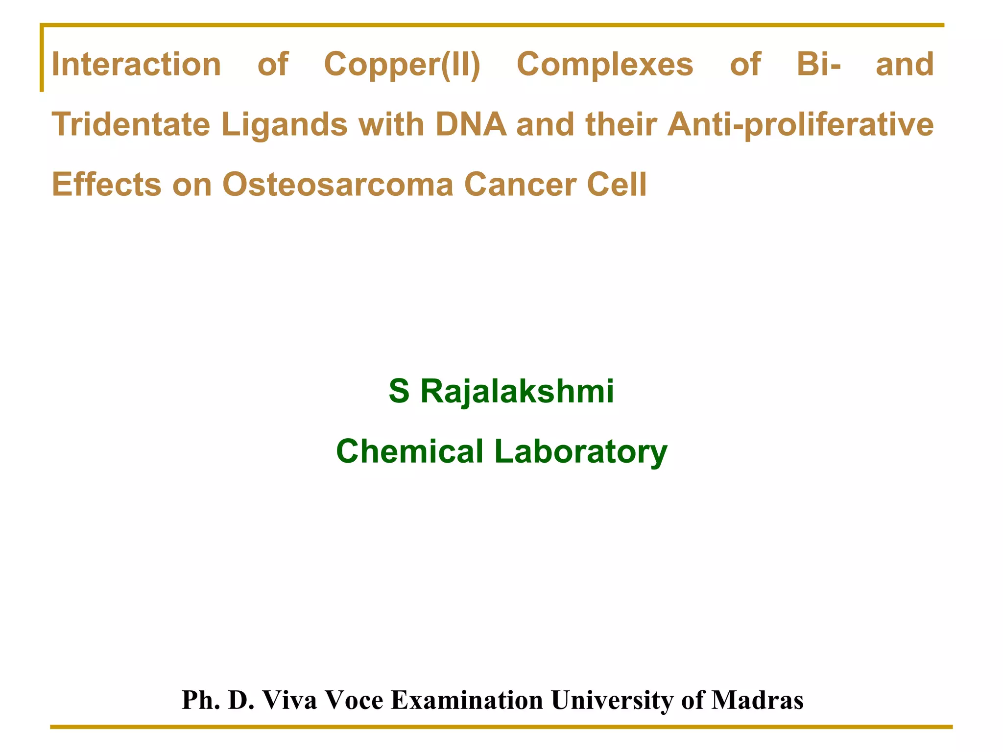 Copper(II) complexes as Anticancer agents | PDF