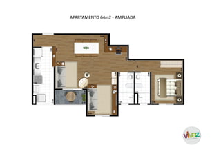 APARTAMENTO 64m2 - AMPLIADA
 