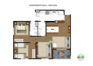 APARTAMENTO 69m2 - AMPLIADA
 