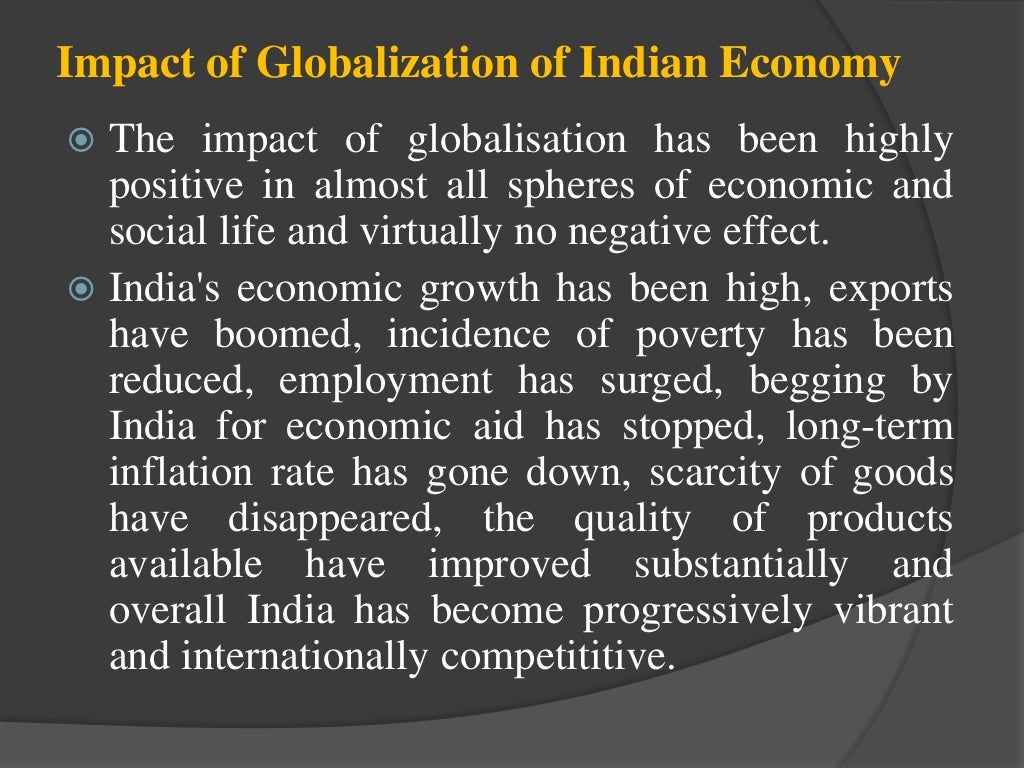 essay on impact of globalisation in india