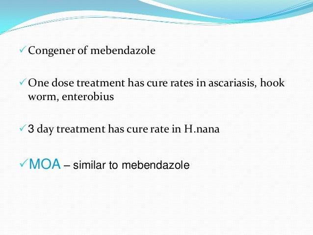 Mebendazole pediatric safety