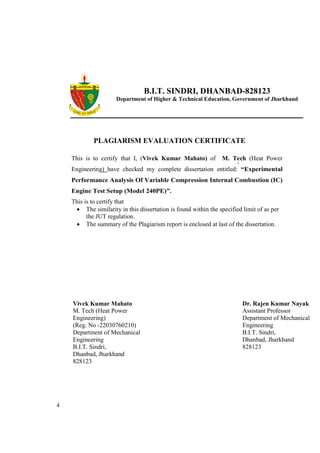 Experimental Performance Analysis and Restoration of Variable ...