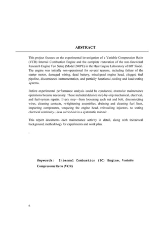 Experimental Performance Analysis and Restoration of Variable ...