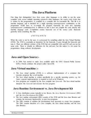 Industrial Training report on java | DOCX
