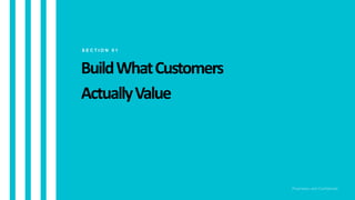 BuildWhatCustomers
ActuallyValue
S E C T I O N 0 1
 