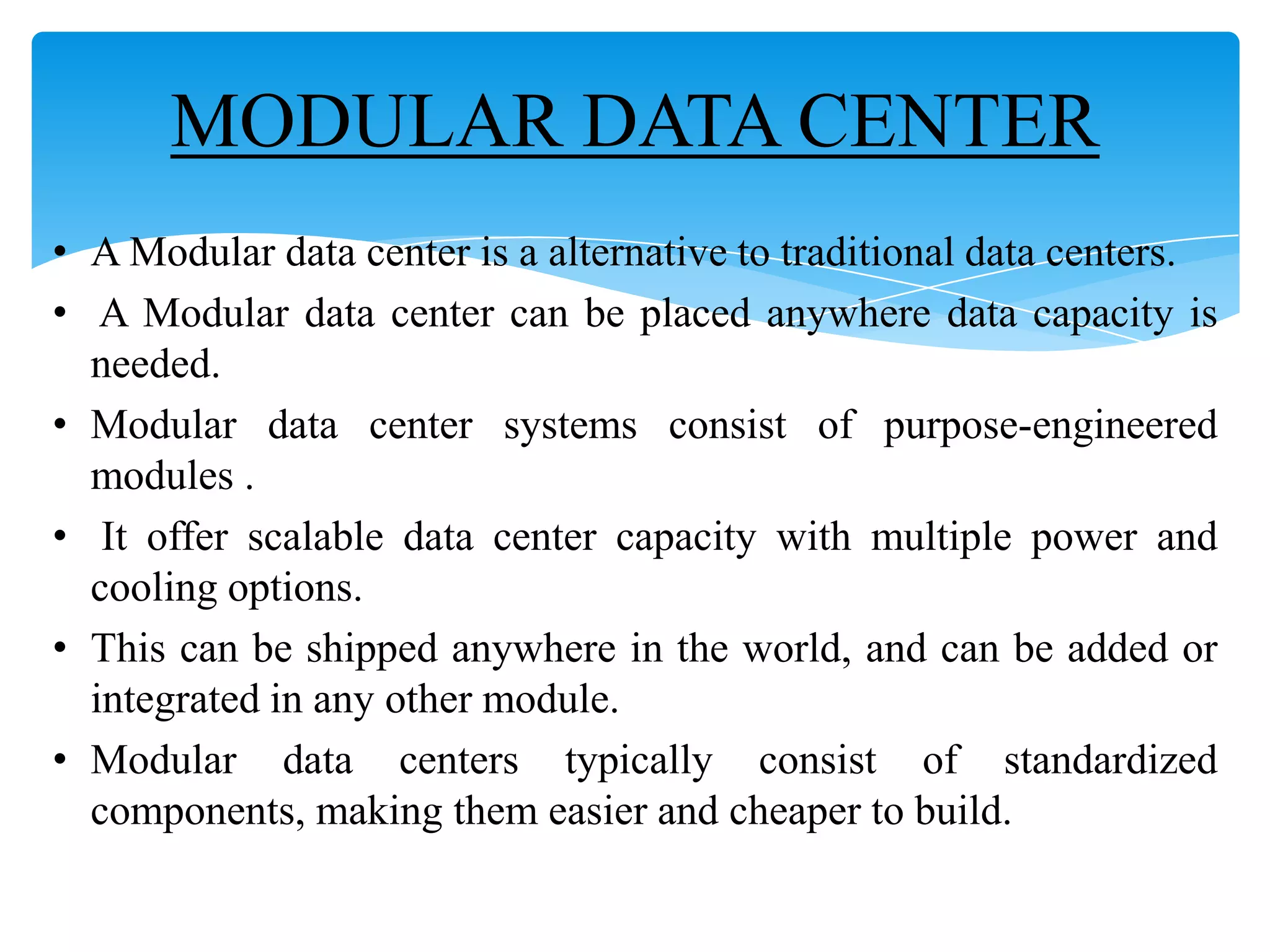 POWER POINT PRESENTATION ON DATA CENTER | PPTX