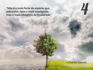 4“Não é o mais forte da espécie que
sobrevive, nem o mais inteligente,
mas o mais receptivo às mudanças.”
—Charles Darwin
 