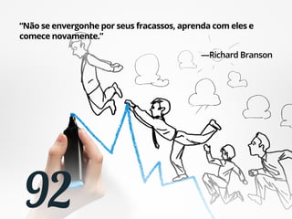 92
“Não se envergonhe por seus fracassos, aprenda com eles e
comece novamente.”
—Richard Branson
 