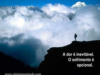 A dor é inevitável. O sofrimento é opcional.   www.otimismoemrede.com 